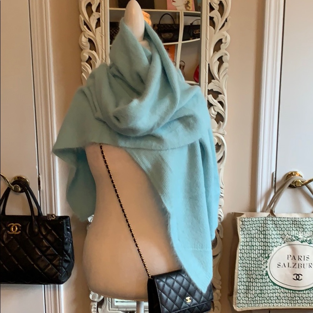 Light Blue NWT Angora Scarf/Wrap
